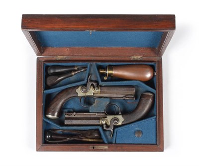 Lot 440 - A Pair of 19th Century Percussion Belt Pistols by Williams of London, each with 8cm octagonal steel