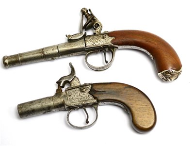 Lot 445 - An Early 19th Century Flintlock Pistol, by F. Parr, 6.5 cm turn-off cannon barrel, foliate engraved