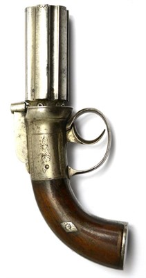 Lot 449 - An Early 19th Century Six Shot Percussion Pepperbox Revolver, the 7.1 cm chamber stamped Birmingham