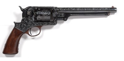 Lot 459 - A Starr Arms Co., New York Six Shot 44 Calibre Percussion Revolver, with 20cm sighted barrel,...