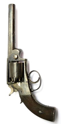 Lot 460 - A Webley Type 54 Bore Wedge Frame Six Shot Double Action Percussion Revolver, with blued...