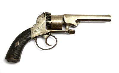 Lot 462 - A Good Quality British Bentley Type Five Shot Self-Cocking Percussion Revolver, the top flat of the