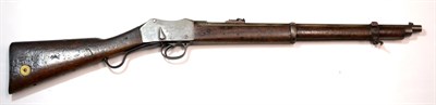 Lot 473 - An Enfield Mk.II Martini Action 1874 Two Band Carbine, the 54.5cm steel barrel with hinged...