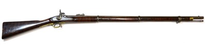 Lot 476 - A Victorian Tower Percussion Three Band Musket, the 99cm steel barrel with hinged ladder rear...