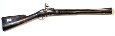 Lot 479 - An Early 19th Century Indian Flintlock Blunderbuss, the part octagonal section barrel with...