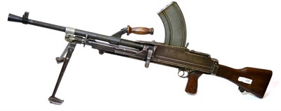 Lot 496 - A Deactivated Bren MKII Light Machine Gun, stamped M67 and dated 1943, numbered U9063, on a folding