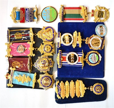 Lot 4 - A Collection of Nine Various RAOB Breast Jewels - Frank Hargreaves Lodge, No.5934, presented to...