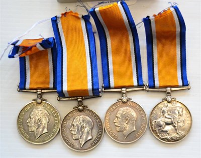 Lot 20 - Four Single British War Medals, awarded to :- 18277 PTE.W.HUMPHRIES. CHES.R.; 4758...