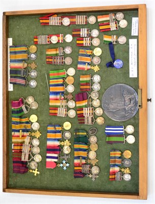 Lot 32 - A Collection of Miniature Medal Groups, comprising an OBE group of ten; a First World War...