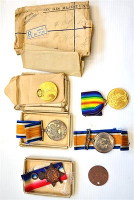 Lot 35 - A First World War Trio, awarded to 17860 PTE.C.F.KENT. S.STAFF.R., comprising 1914-15 Star, British