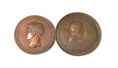 Lot 74 - Napoleonic: Prize Medal of the Liceo Convitto of Novara, by Vassallo, bronzed copper, 45 mm,...