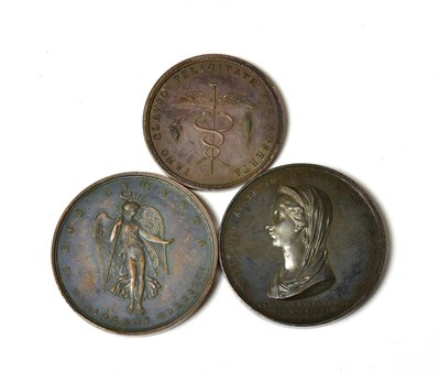 Lot 92 - Napoleonic: Commemorative Medal, Death of Maria Ludovica, 1816, bronze, 42 mm (2 copies) and...