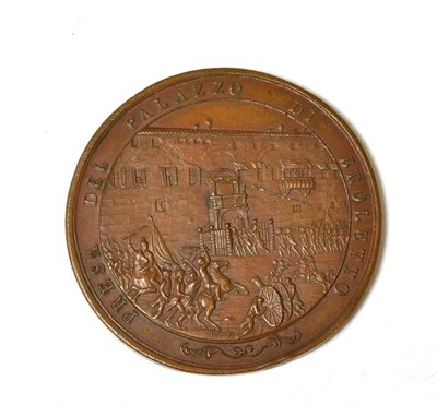 Lot 105 - Brescia: Taking the Palace of the Broletto, 1797, by Salvirch, bronze, 62 mm