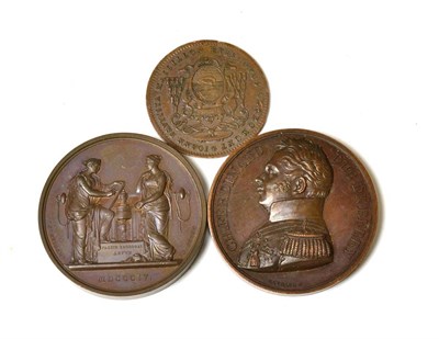 Lot 111 - France: Commemoration of the Death of Charles Ferdinand, Duc de Berry, 1820, by Gayard, bronze,...