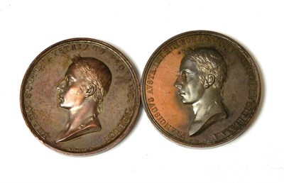 Lot 116 - Italy: Return of Francis I of Austria to Venice, 1815, by Vassallo, bronze, 42 mm, and Francis I of