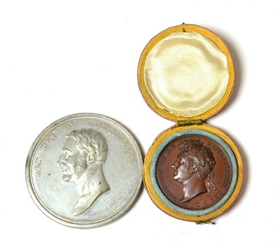 Lot 120 - George IV, Coronation Medal, 1821, by Pistrucci, bronze, 35 mm, in original velvet-lined case,...