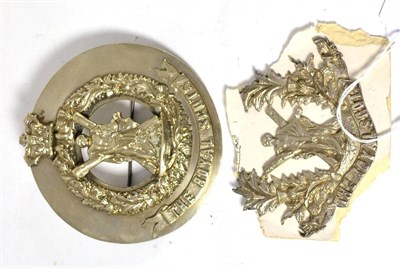 Lot 134 - A Victorian White Metal Plaid Brooch to The Royal Scots, the brooch with Queen's crown and...