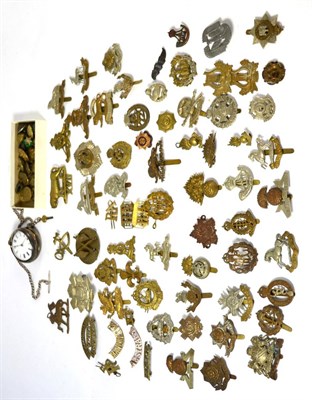 Lot 139 - A Collection of Approximately Seventy Military Cap and Other Badges, including shoulder titles,...