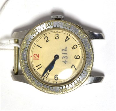 Lot 154 - An Air Ministry Weems Mk.VIIA Wristwatch, the circular cream dial with black arabic numerals...