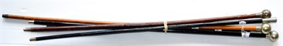 Lot 158 - A Swagger Cane, with leather-covered shaft and silver mount, to Alexandra Princess of Wales's...