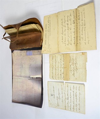 Lot 160 - An Interesting Victorian Leather Bound Account Book, to 12866 James Mills. who enlisted in 29th...