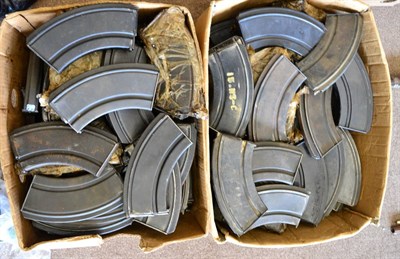 Lot 177 - A Collection of Over One Hundred Second World War .303 Bren Gun Magazines, in two boxes