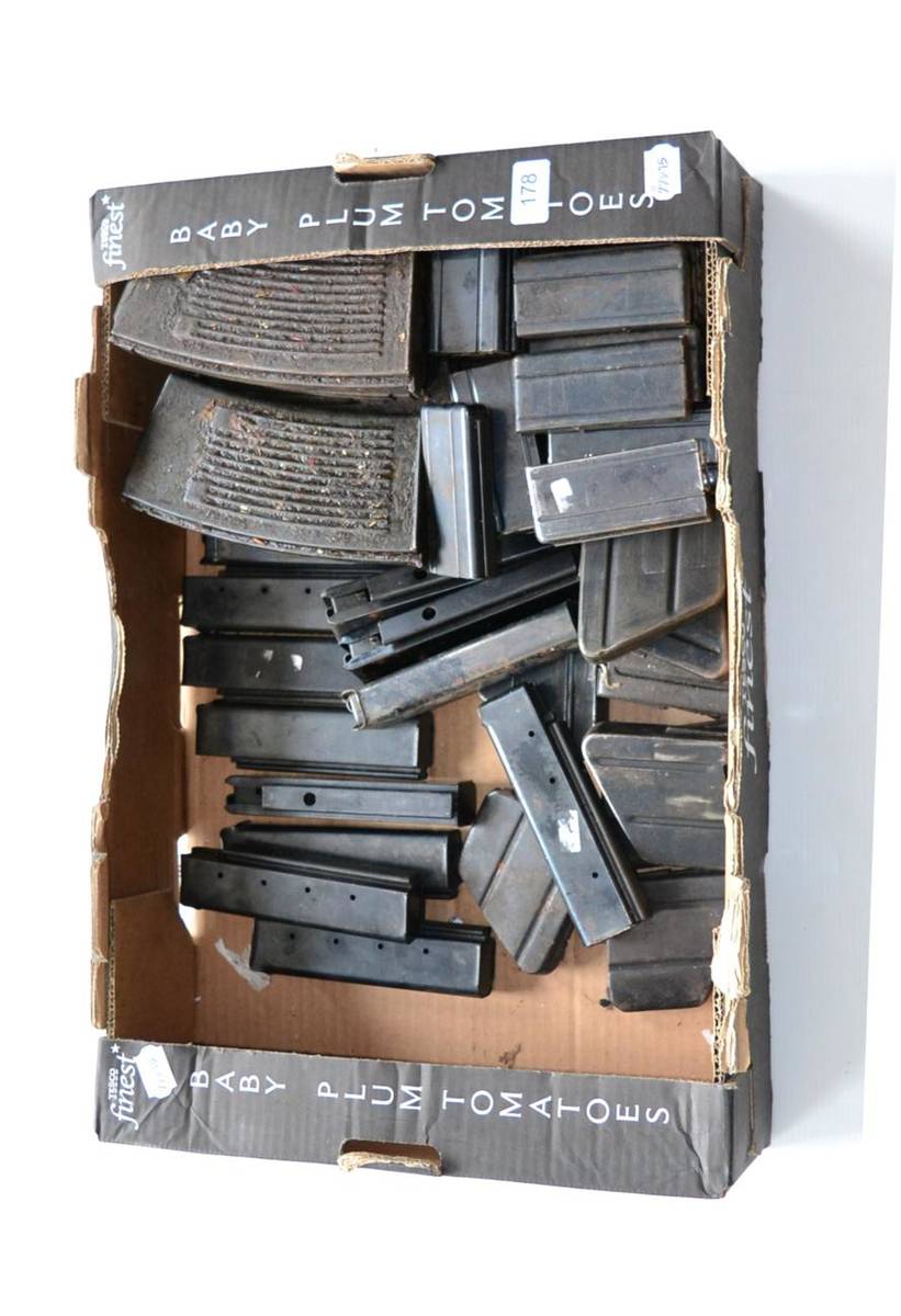 Lot 178 - A Quantity of Various Gun Magazines, comprising nine .303 Lee Enfield, nine German MG13 with...