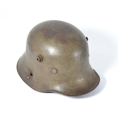 Lot 259 - A German M16 Transitional Army Helmet, the left side with the remains of a single decal, the...