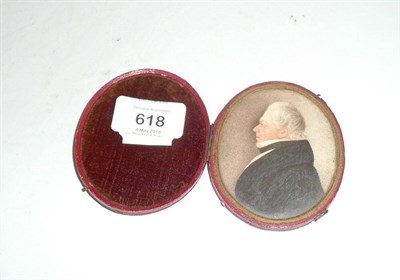 Lot 618 - An Oval Portrait Miniature of a Gentleman