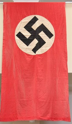 Lot 267 - A German Third Reich NSDAP Standard Hanging Banner, with hemmed ends, each side of the scarlet...