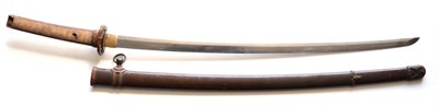 Lot 275 - A Showa Japanese Katana, the 69.5cm steel blade with narrow slightly undulating hamon, unsigned...