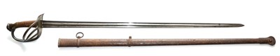 Lot 291 - A 19th Century French Cuirassier's Sword, the 95.5cm single edge double fullered steel blade...