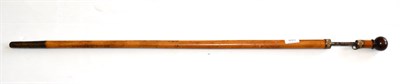 Lot 308 - A 19th Century Malacca Swordstick, the 71.5cm diamond section steel blade with a 20cm narrow fuller