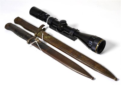 Lot 315 - A German Third Reich M1888/98 Bayonet, third pattern, the pommel with waffenamt markings, the blade