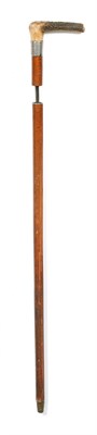 Lot 339 - A Late Victorian Malacca Swordstick, with 66cm diamond section steel blade, the silver collar...