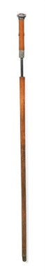 Lot 340 - An Early 19th Century Malacca Swordstick, with 64.5cm rounded diamond section tapered steel...