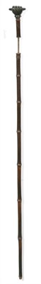 Lot 349 - A 19th Century Swordstick, with horn handle, carved as a clenched hand, fitted with a square...