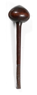 Lot 359 - A 19th Century Fijian Ula (Throwing Club), with large onion shaped head, tapering cylindrical...