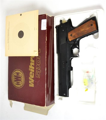 Lot 459 - PURCHASER MUST BE 18 YEARS OR OVER A Weihrauch Sport HW 45 .177 Calibre Air Pistol, no visible...