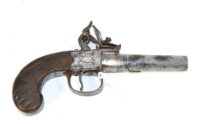 Lot 464 - An Early 19th Century Flintlock Pocket Pistol by Collis, Oxford, the 6.5cm turn-off steel...