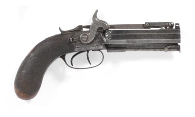 Lot 473 - A 19th Century Percussion Side by Side Double Barrel Travelling Pistol by Venables, Oxford, the 9cm