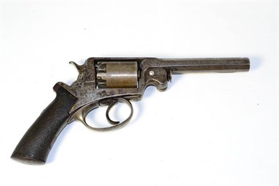 Lot 480 - A Dean-Adams Type 38 Bore Double Action Five Shot Percussion Revolver, with 14.5cm octagonal...