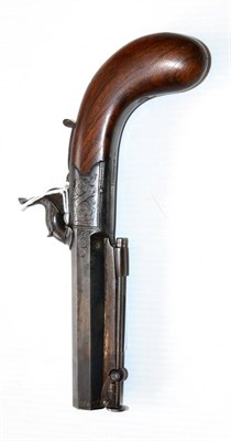 Lot 483 - A Good Quality 19th Century Percussion Travelling Pistol by William Mabson, Birmingham, the 9cm...