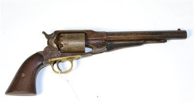 Lot 502 - A Remington New Model Army Six Shot Percussion Revolver, the 20.5cm sighted octagonal steel...