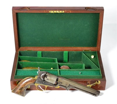 Lot 510 - A Colt Model 1849 Five Shot Percussion Pocket Revolver, .31 calibre, the 15cm octagonal steel...