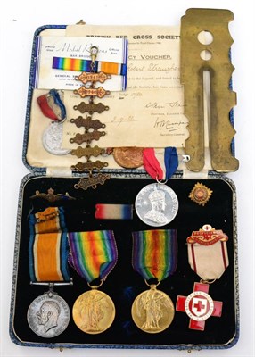 Lot 19 - A First World War Pair, to 53686 PTE.T.KITCHEN.MANCH.R., comprising British War medal  and...