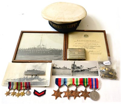 Lot 34 - HMS Salamandar - Friendly Fire Attack Interest:- a Second World War Naval Group of Five Medals,...