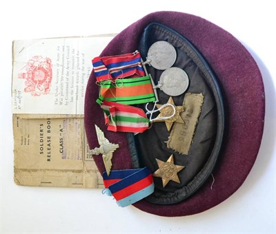 Lot 36 - A Second World War Parachute Regiment Group of Four Medals, awarded to 6465797 Private Leslie...