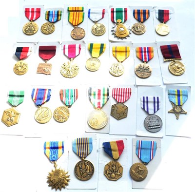 Lot 47 - A Collection of Twenty Five Assorted US Medals, including Liberation of Kuwait, Vietnam...