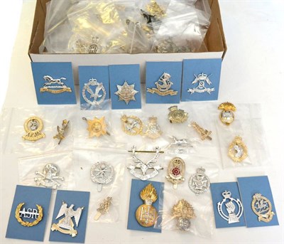 Lot 51 - A Collection of Approximately Seventy Six Stay-brite Badges, for cap, collar and glengarry,...